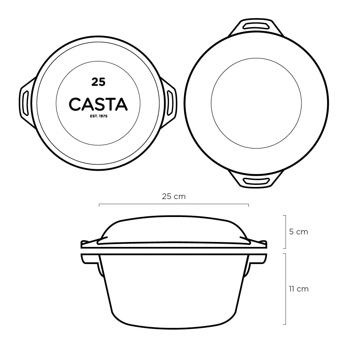 CASTA Double Dutch Oven 25 cm - Casta