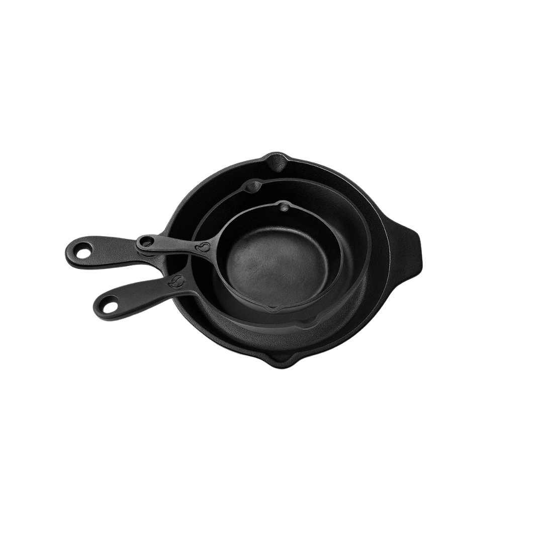 Triple Skillet Bundle 15,20,25 cm Cast Iron - Casta